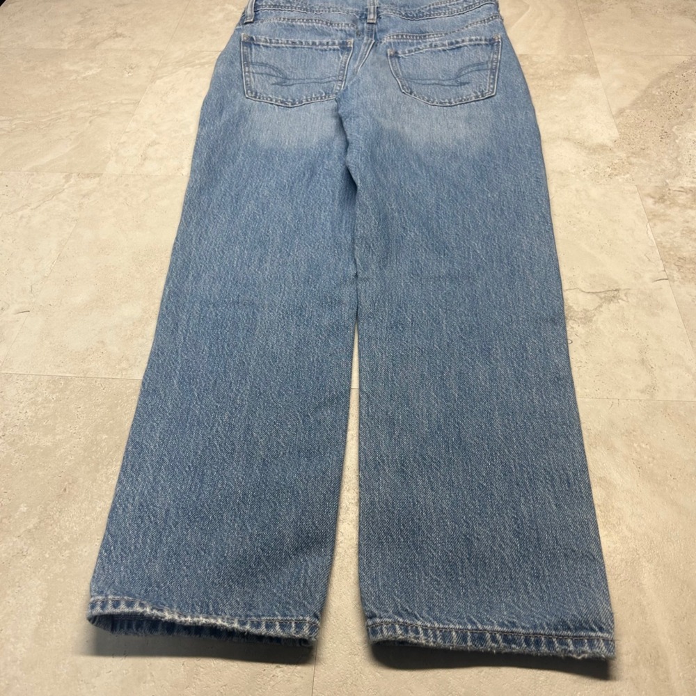 American Eagle Classic Overall Light Wash Denim Women XS Blue Cotton Blend - Picture 11 of 12